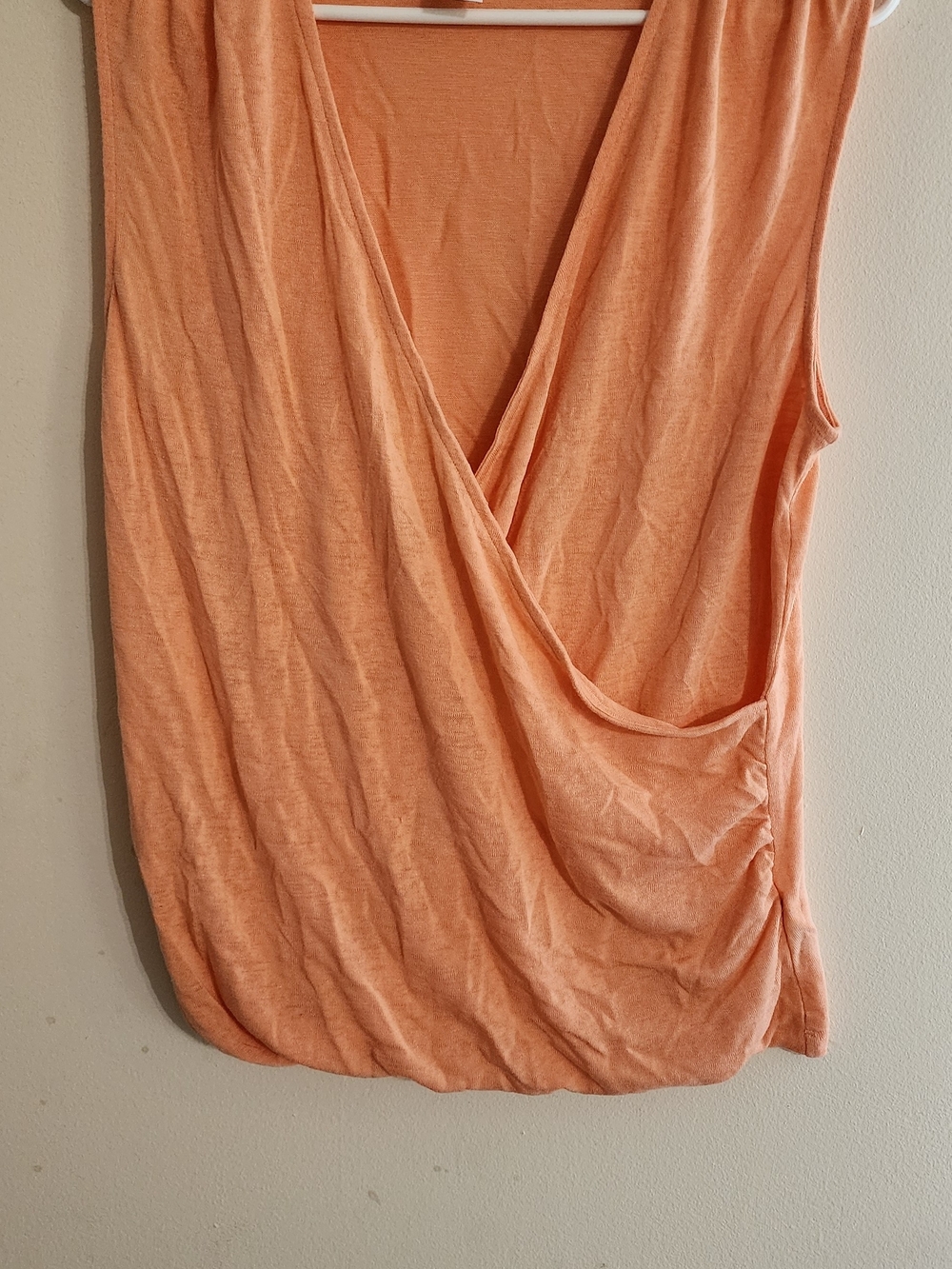 Athleta Breezy Peach Orange Wrap Tank Top Size M